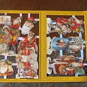 LOT OF Over 25 Sheets Vintage Mamelok Christmas Embossed Die Cut Paper England